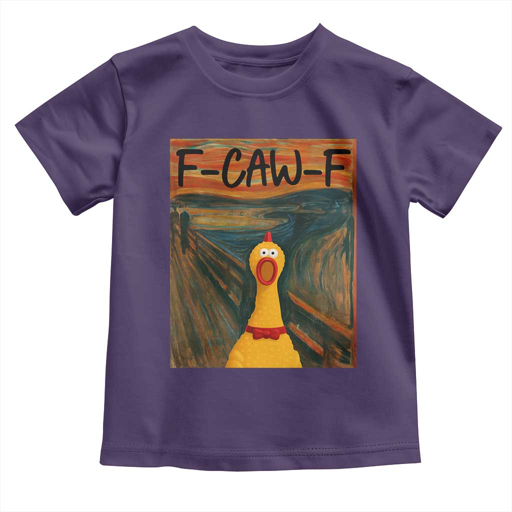 F Caw F Screaming Chicken Toddler T Shirt Funny Fawk Off Meme TS10 Purple Print Your Wear