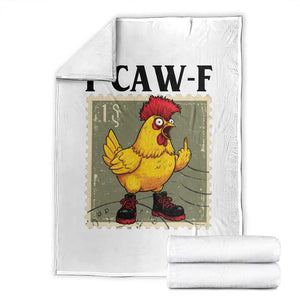 F Caw F Screaming Chicken Throw Blanket Metal Heavy Punk Rock Music TS10 White Print Your Wear