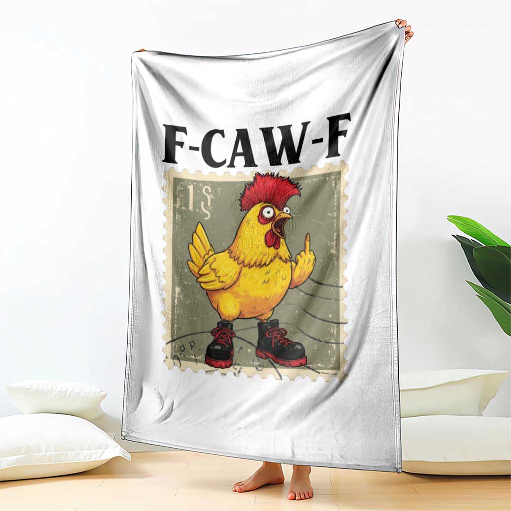 F Caw F Screaming Chicken Throw Blanket Metal Heavy Punk Rock Music TS10 Print Your Wear