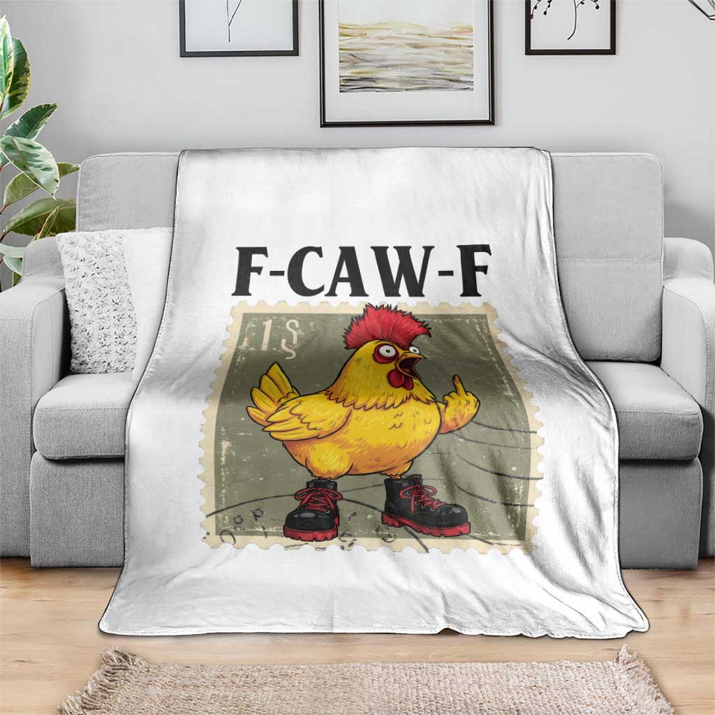 F Caw F Screaming Chicken Throw Blanket Metal Heavy Punk Rock Music TS10 Print Your Wear