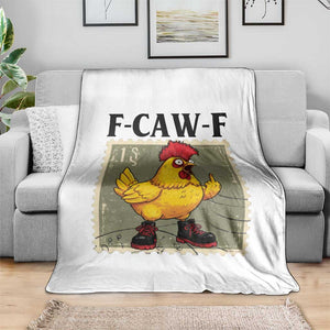 F Caw F Screaming Chicken Throw Blanket Metal Heavy Punk Rock Music TS10 Print Your Wear