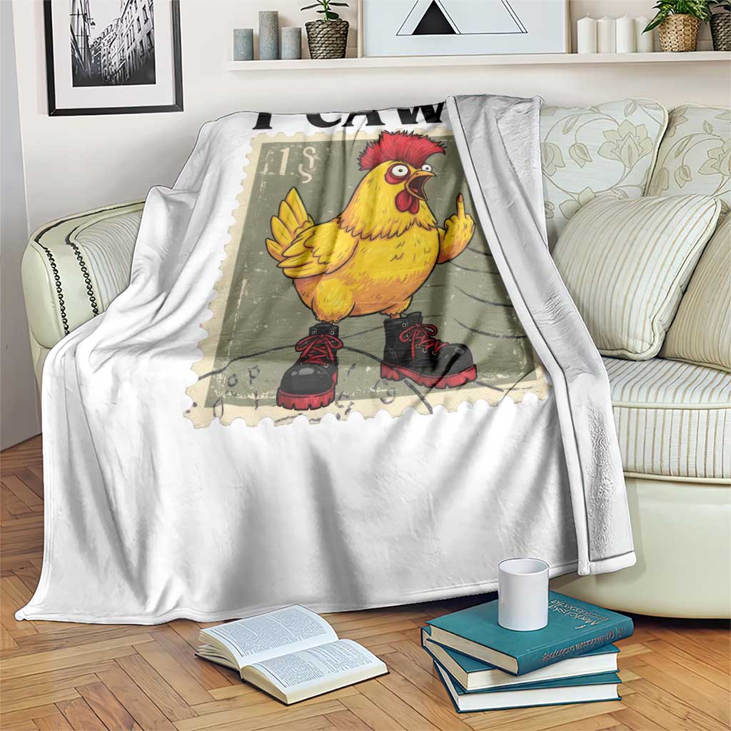 F Caw F Screaming Chicken Throw Blanket Metal Heavy Punk Rock Music TS10 Print Your Wear