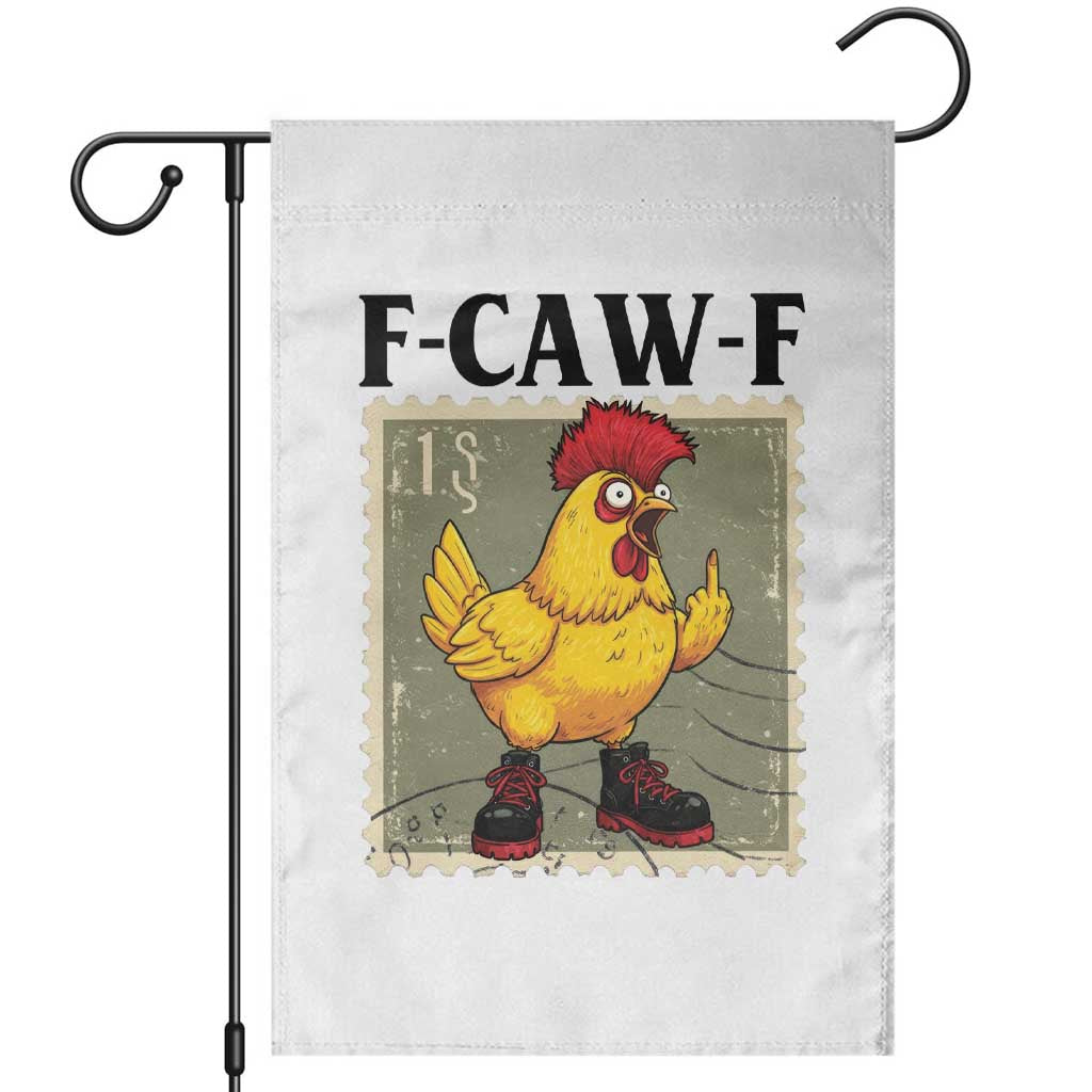 F Caw F Screaming Chicken Garden Flag Metal Heavy Punk Rock Music TS10 White Print Your Wear