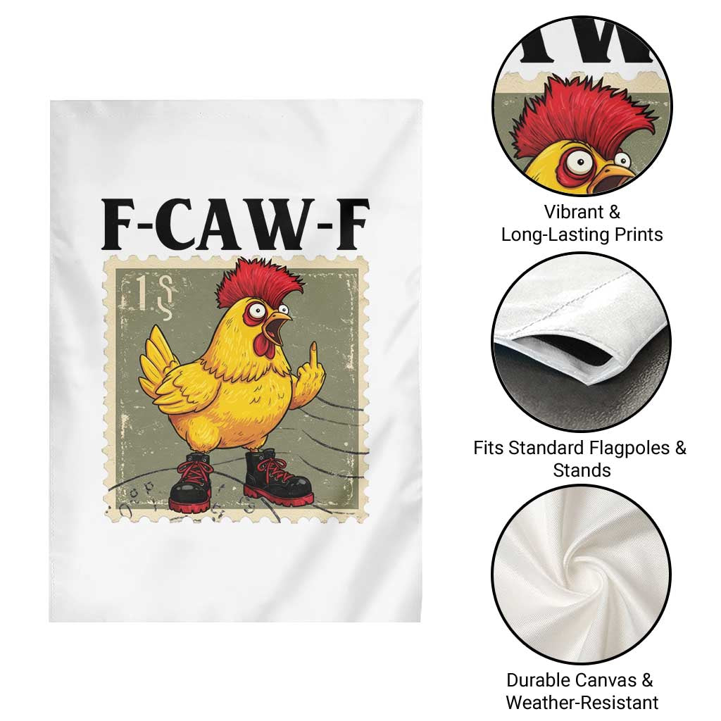 F Caw F Screaming Chicken Garden Flag Metal Heavy Punk Rock Music TS10 Print Your Wear