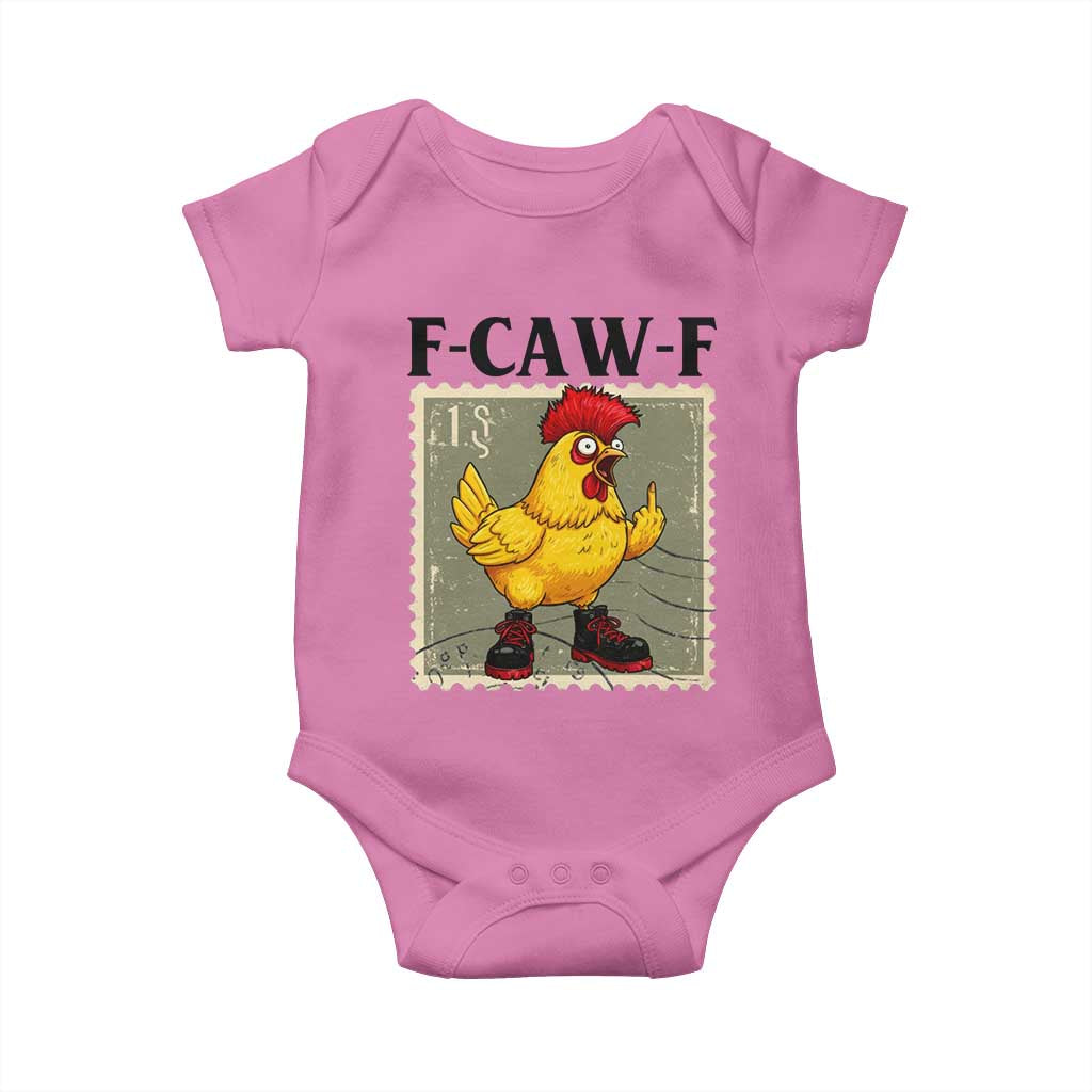 F Caw F Screaming Chicken Baby Onesie Metal Heavy Punk Rock Music TS10 Azalea Print Your Wear