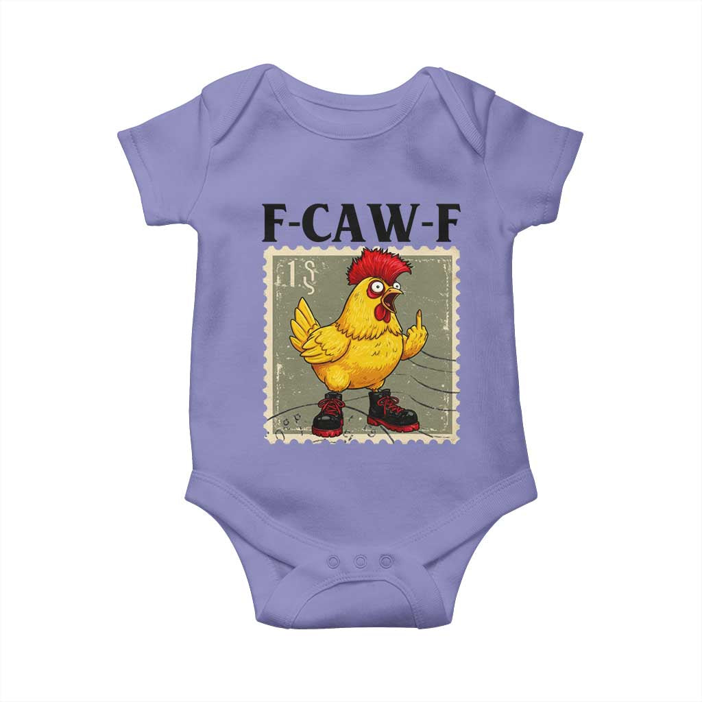 F Caw F Screaming Chicken Baby Onesie Metal Heavy Punk Rock Music TS10 Violet Print Your Wear