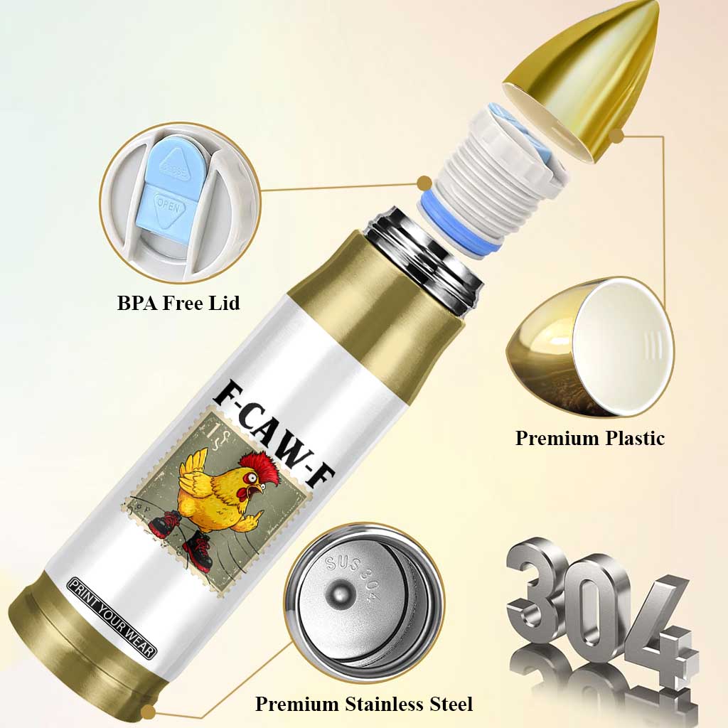 F Caw F Screaming Chicken Bullet Tumbler Metal Heavy Punk Rock Music TS10 Print Your Wear