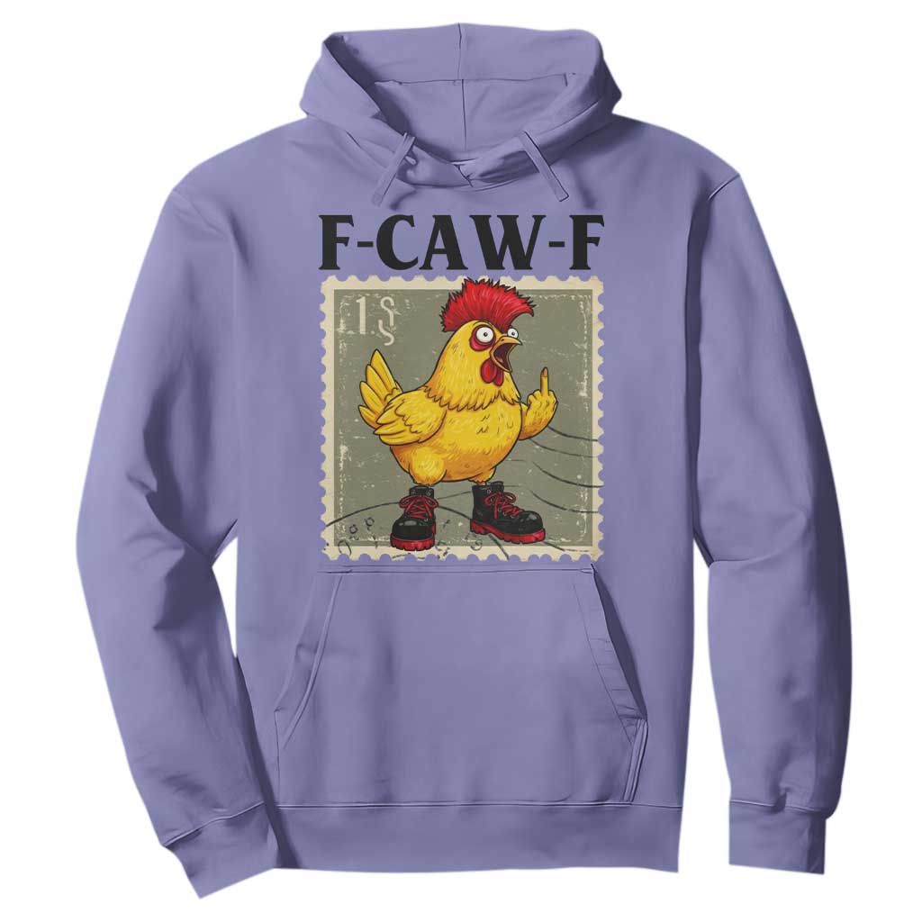 F Caw F Screaming Chicken Hoodie Metal Heavy Punk Rock Music TS10 Violet Print Your Wear