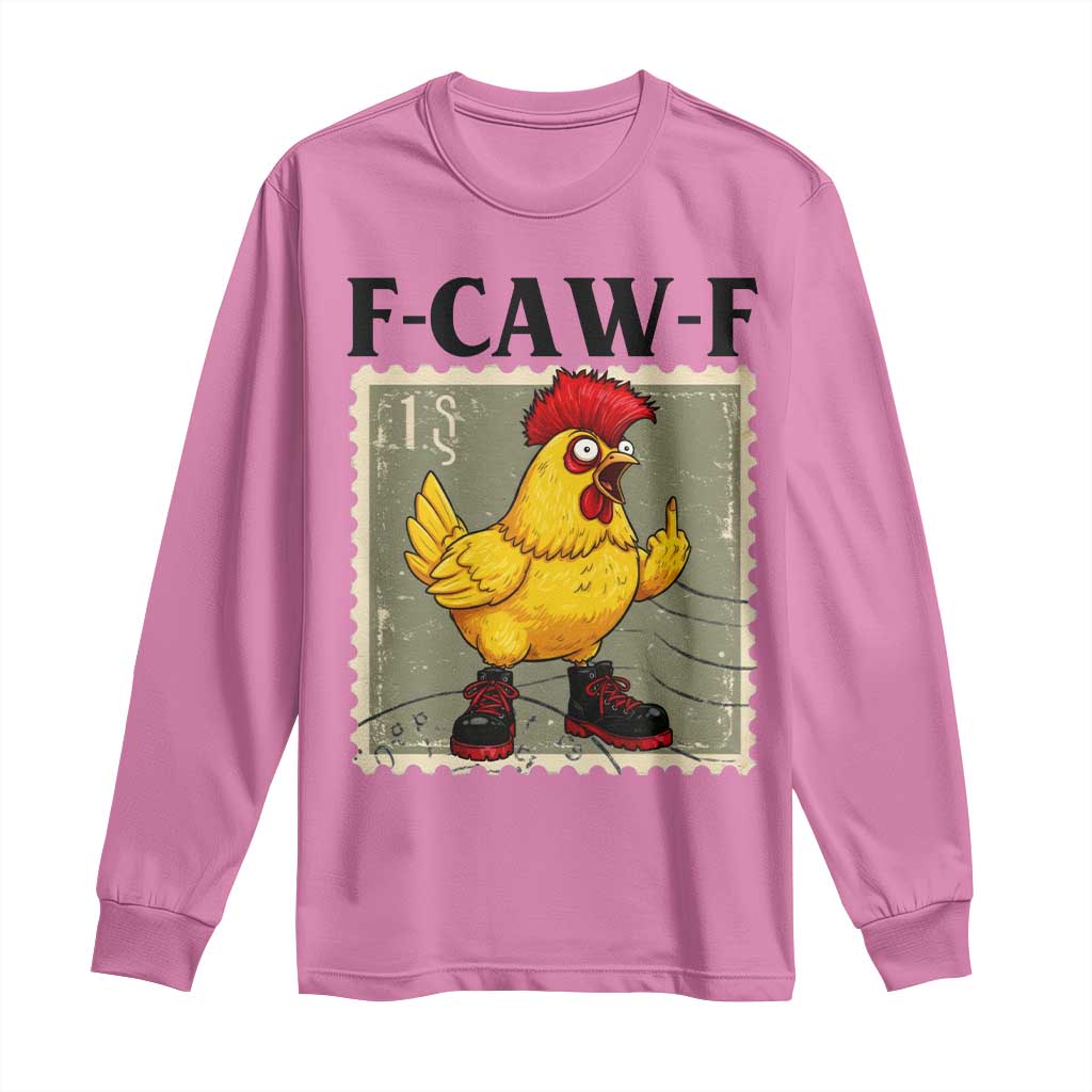 F Caw F Screaming Chicken Long Sleeve Shirt Metal Heavy Punk Rock Music TS10 Azalea Print Your Wear
