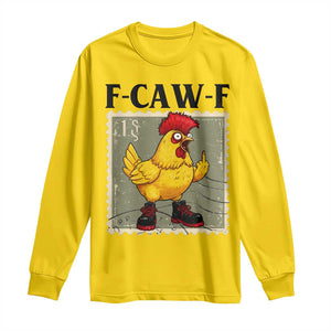 F Caw F Screaming Chicken Long Sleeve Shirt Metal Heavy Punk Rock Music TS10 Daisy Print Your Wear