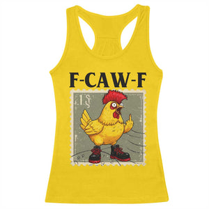 F Caw F Screaming Chicken Racerback Tank Top Metal Heavy Punk Rock Music TS10 Daisy Print Your Wear