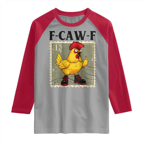 F Caw F Screaming Chicken Raglan Shirt Metal Heavy Punk Rock Music TS10 Sport Gray Red Print Your Wear