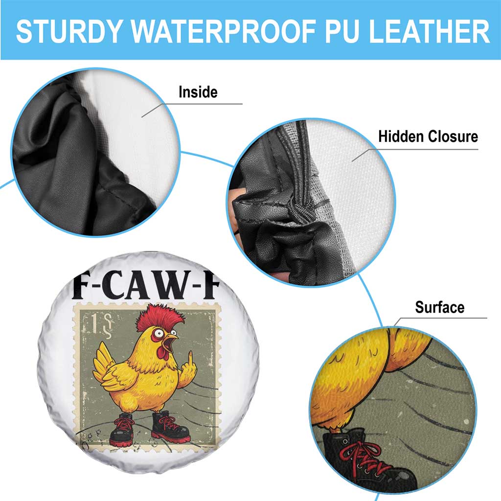 F Caw F Screaming Chicken Spare Tire Cover Metal Heavy Punk Rock Music TS10 Print Your Wear
