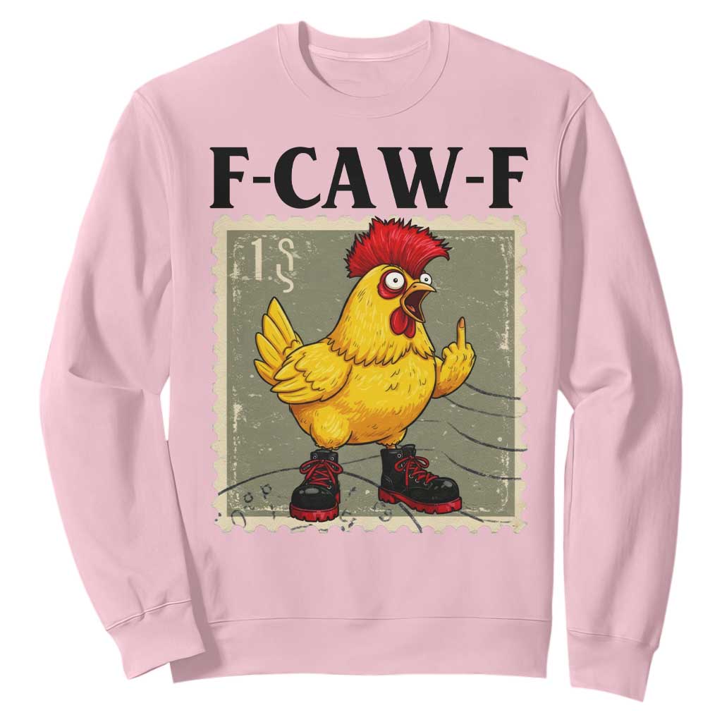 F Caw F Screaming Chicken Sweatshirt Metal Heavy Punk Rock Music TS10 Light Pink Print Your Wear