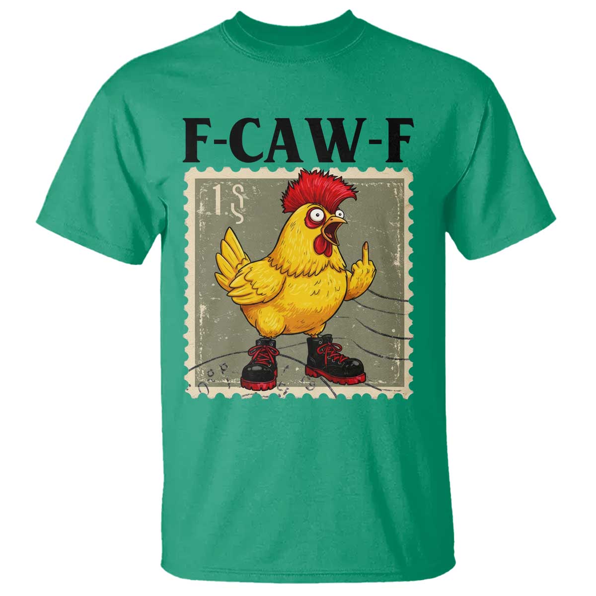 F Caw F Screaming Chicken T Shirt Metal Heavy Punk Rock Music TS10 Irish Green Print Your Wear