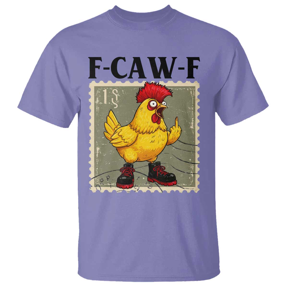 F Caw F Screaming Chicken T Shirt Metal Heavy Punk Rock Music TS10 Violet Print Your Wear