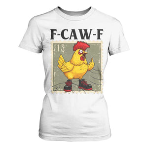F Caw F Screaming Chicken T Shirt For Women Metal Heavy Punk Rock Music TS10 White Print Your Wear