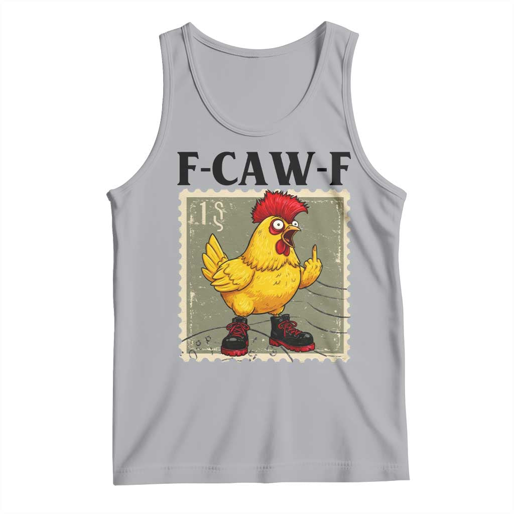 F Caw F Screaming Chicken Tank Top Metal Heavy Punk Rock Music TS10 Athletic Heather Print Your Wear