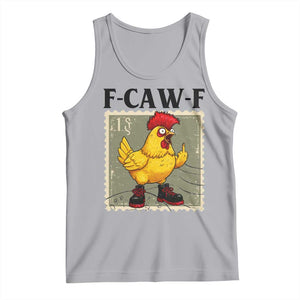 F Caw F Screaming Chicken Tank Top Metal Heavy Punk Rock Music TS10 Athletic Heather Print Your Wear