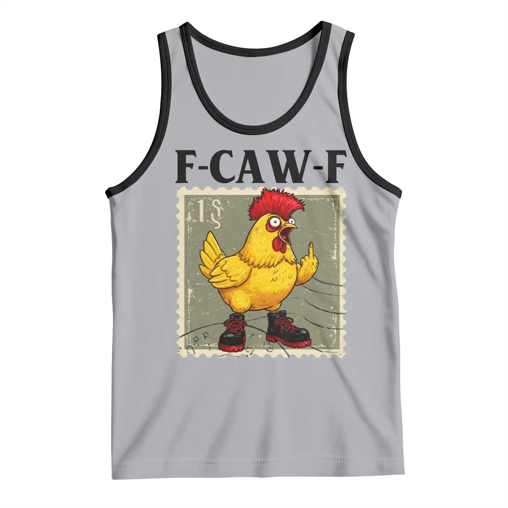 F Caw F Screaming Chicken Tank Top Metal Heavy Punk Rock Music TS10 Athletic Heather Black Print Your Wear