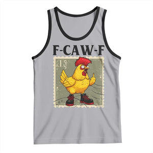 F Caw F Screaming Chicken Tank Top Metal Heavy Punk Rock Music TS10 Athletic Heather Black Print Your Wear