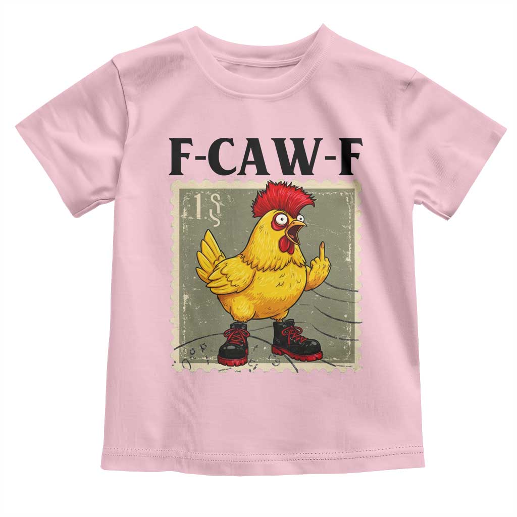 F Caw F Screaming Chicken Toddler T Shirt Metal Heavy Punk Rock Music TS10 Light Pink Print Your Wear