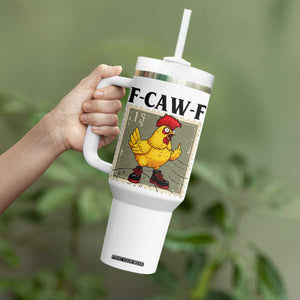 F Caw F Screaming Chicken Tumbler With Handle Metal Heavy Punk Rock Music TS10 Print Your Wear