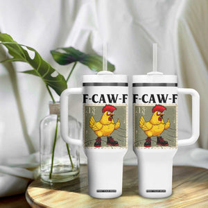F Caw F Screaming Chicken Tumbler With Handle Metal Heavy Punk Rock Music TS10 Print Your Wear