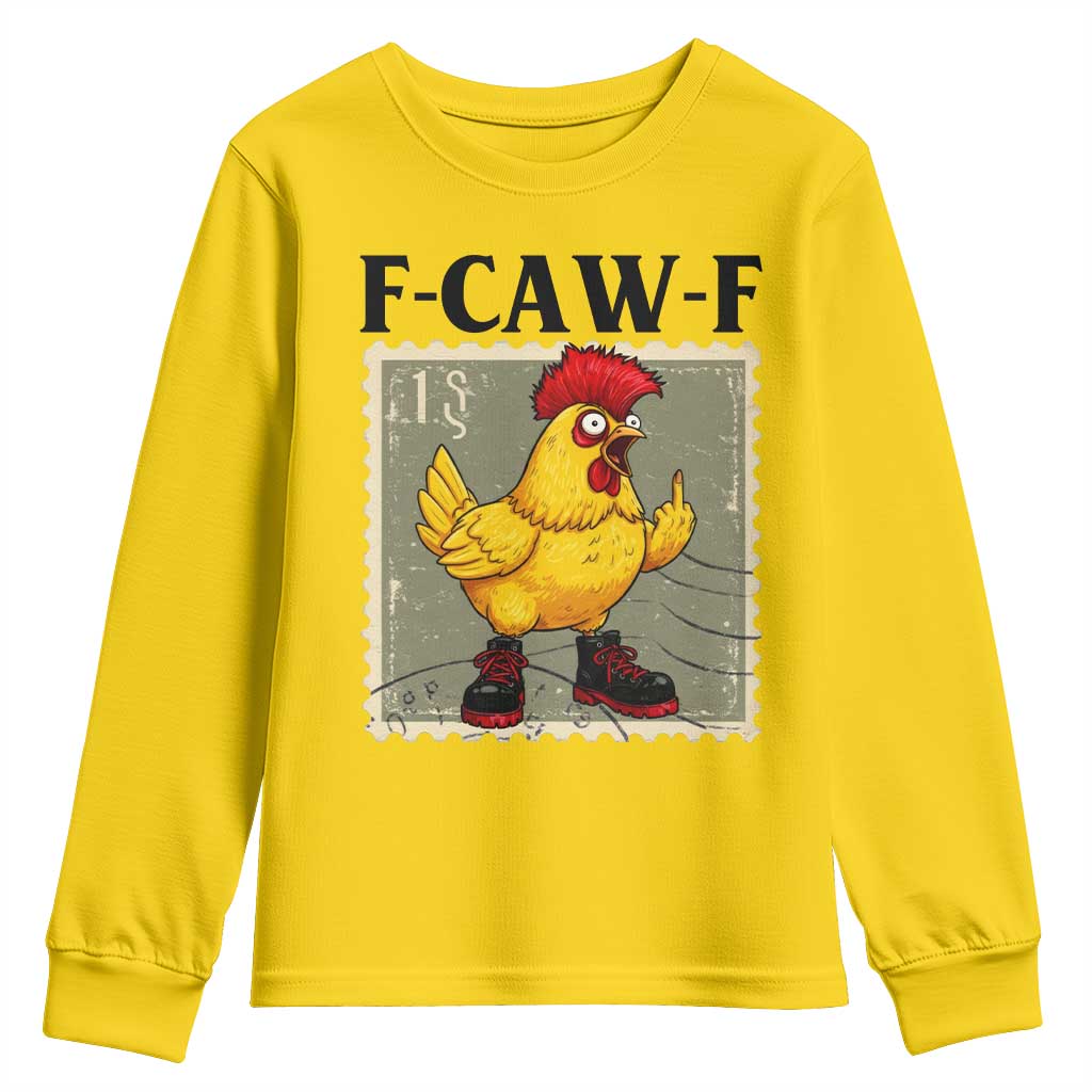F Caw F Screaming Chicken Youth Sweatshirt Metal Heavy Punk Rock Music TS10 Daisy Print Your Wear