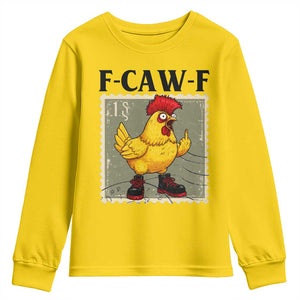 F Caw F Screaming Chicken Youth Sweatshirt Metal Heavy Punk Rock Music TS10 Daisy Print Your Wear
