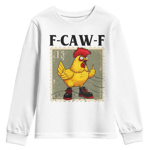 F Caw F Screaming Chicken Youth Sweatshirt Metal Heavy Punk Rock Music TS10 White Print Your Wear