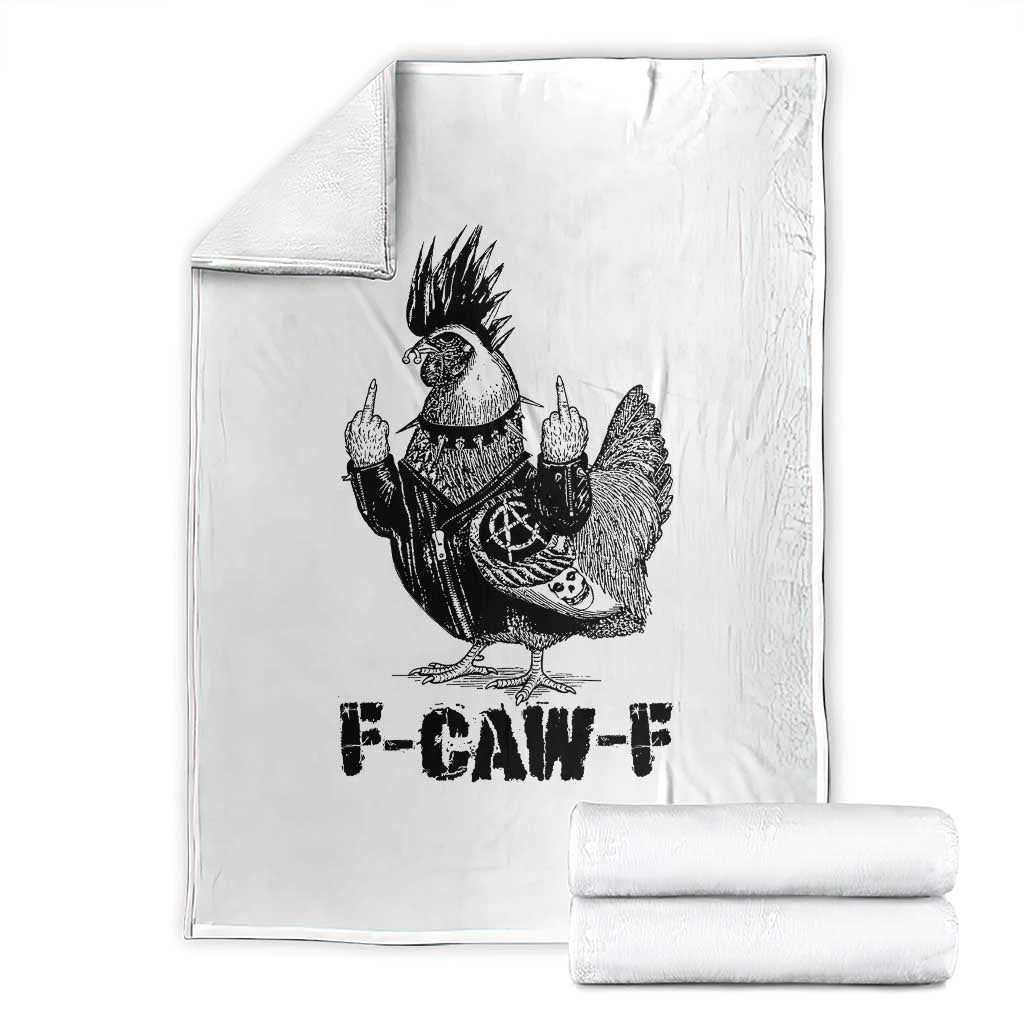 F Caw F Screaming Chicken Throw Blanket Metal Heavy Punk Rock Music Lovers TS10 Black Print Your Wear