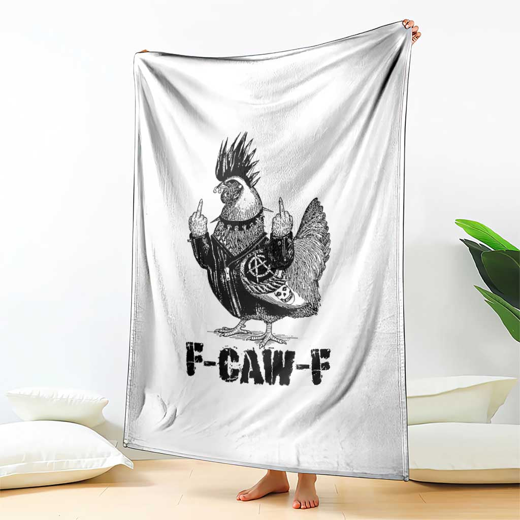 F Caw F Screaming Chicken Throw Blanket Metal Heavy Punk Rock Music Lovers TS10 Print Your Wear