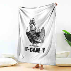 F Caw F Screaming Chicken Throw Blanket Metal Heavy Punk Rock Music Lovers TS10 Print Your Wear