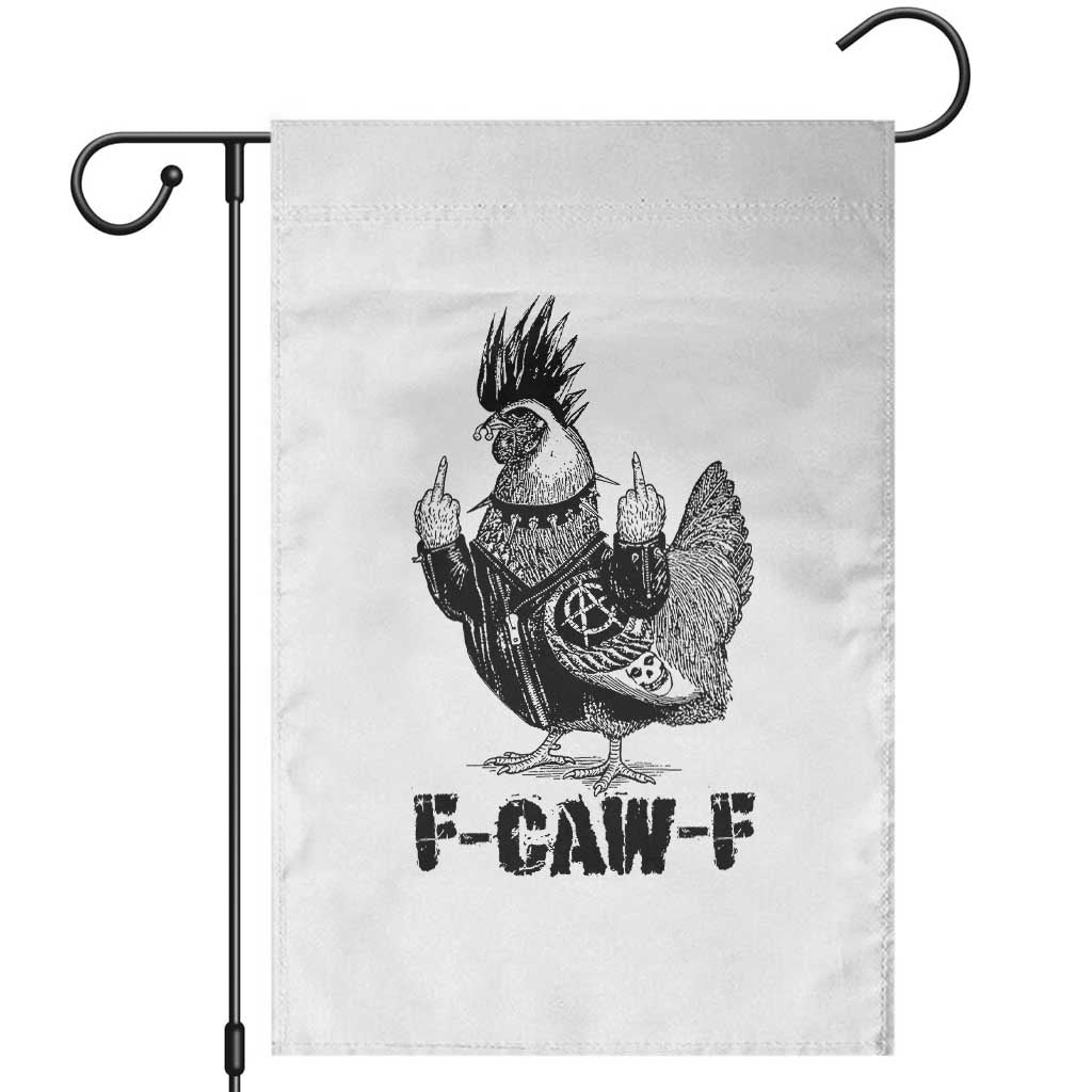 F Caw F Screaming Chicken Garden Flag Metal Heavy Punk Rock Music Lovers TS10 Black Print Your Wear