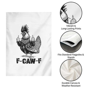 F Caw F Screaming Chicken Garden Flag Metal Heavy Punk Rock Music Lovers TS10 Print Your Wear