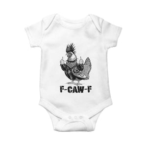 F Caw F Screaming Chicken Baby Onesie Metal Heavy Punk Rock Music Lovers TS10 White Print Your Wear