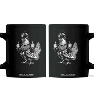 F Caw F Screaming Chicken Coffee Mug Metal Heavy Punk Rock Music Lovers TS10 White Print Your Wear
