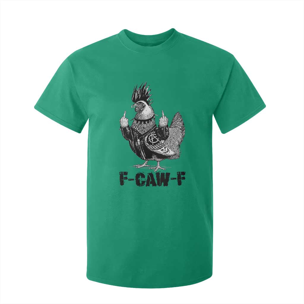 F Caw F Screaming Chicken T Shirt For Kid Metal Heavy Punk Rock Music Lovers TS10 Irish Green Print Your Wear