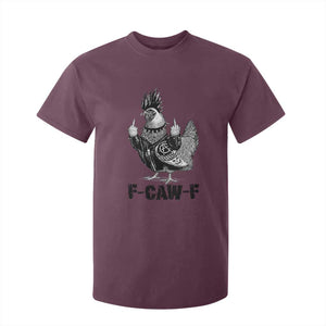 F Caw F Screaming Chicken T Shirt For Kid Metal Heavy Punk Rock Music Lovers TS10 Maroon Print Your Wear