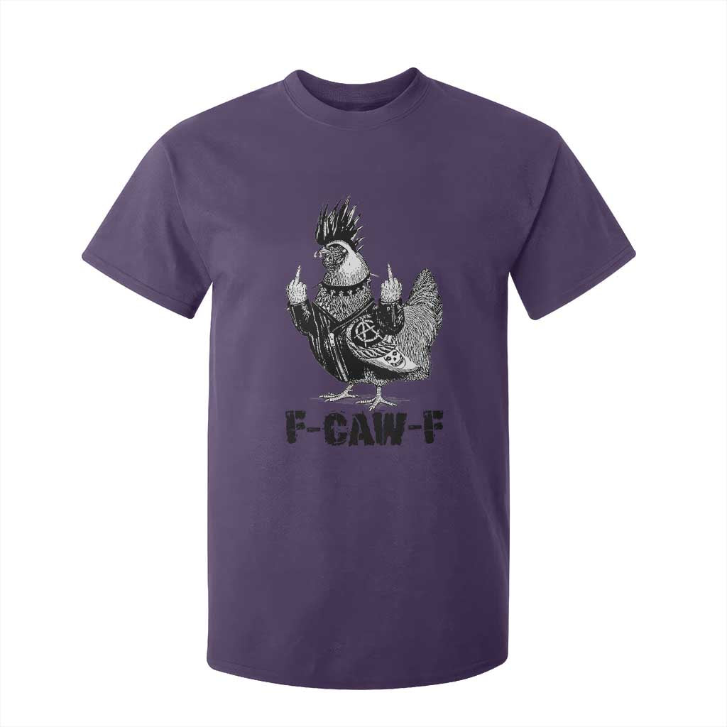 F Caw F Screaming Chicken T Shirt For Kid Metal Heavy Punk Rock Music Lovers TS10 Purple Print Your Wear