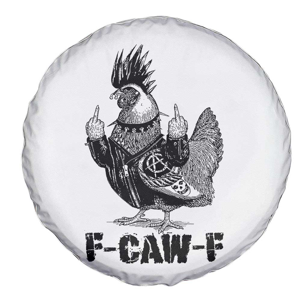 F Caw F Screaming Chicken Spare Tire Cover Metal Heavy Punk Rock Music Lovers TS10 Print Your Wear