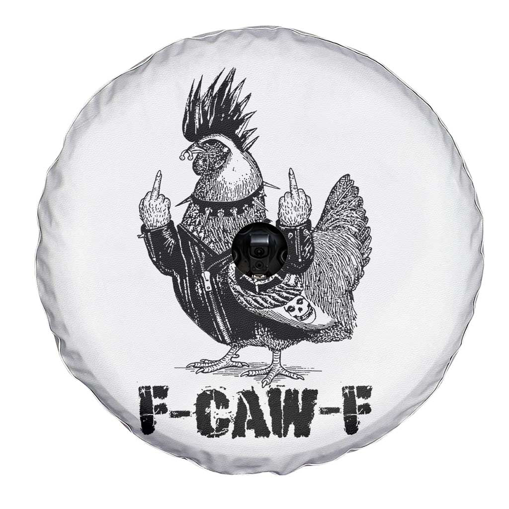 F Caw F Screaming Chicken Spare Tire Cover Metal Heavy Punk Rock Music Lovers TS10 Print Your Wear