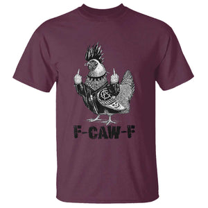 F Caw F Screaming Chicken T Shirt Metal Heavy Punk Rock Music Lovers TS10 Maroon Print Your Wear
