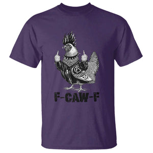 F Caw F Screaming Chicken T Shirt Metal Heavy Punk Rock Music Lovers TS10 Purple Print Your Wear