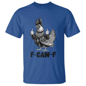 F Caw F Screaming Chicken T Shirt Metal Heavy Punk Rock Music Lovers TS10 Royal Blue Print Your Wear
