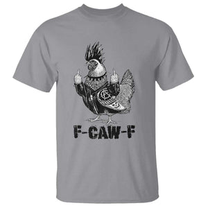 F Caw F Screaming Chicken T Shirt Metal Heavy Punk Rock Music Lovers TS10 Sport Gray Print Your Wear