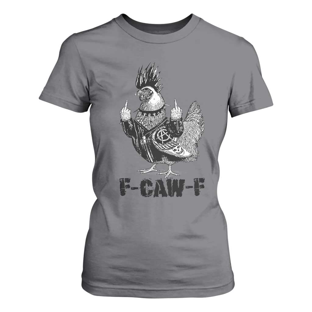 F Caw F Screaming Chicken T Shirt For Women Metal Heavy Punk Rock Music Lovers TS10 Charcoal Print Your Wear