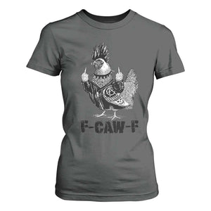 F Caw F Screaming Chicken T Shirt For Women Metal Heavy Punk Rock Music Lovers TS10 Dark Heather Print Your Wear