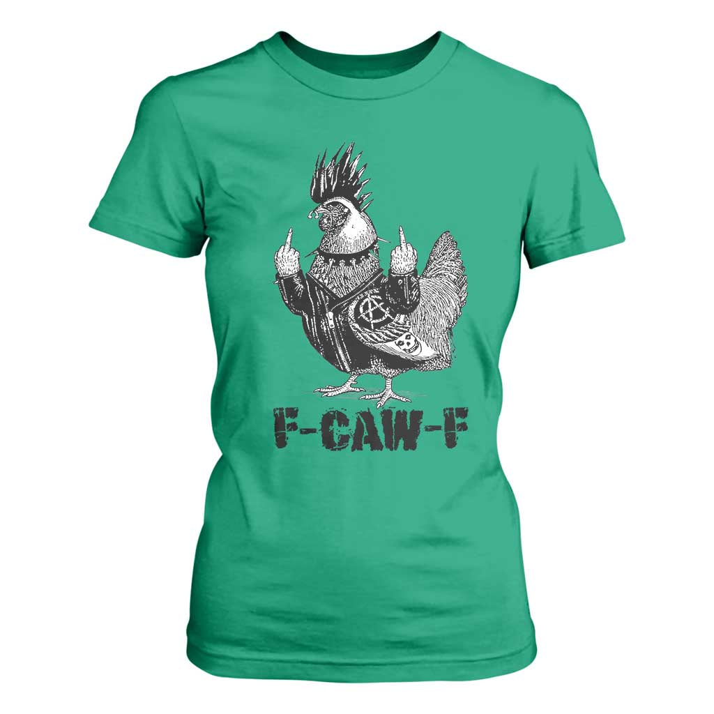 F Caw F Screaming Chicken T Shirt For Women Metal Heavy Punk Rock Music Lovers TS10 Irish Green Print Your Wear
